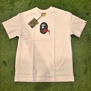White Stussy x Bape T-Shirt